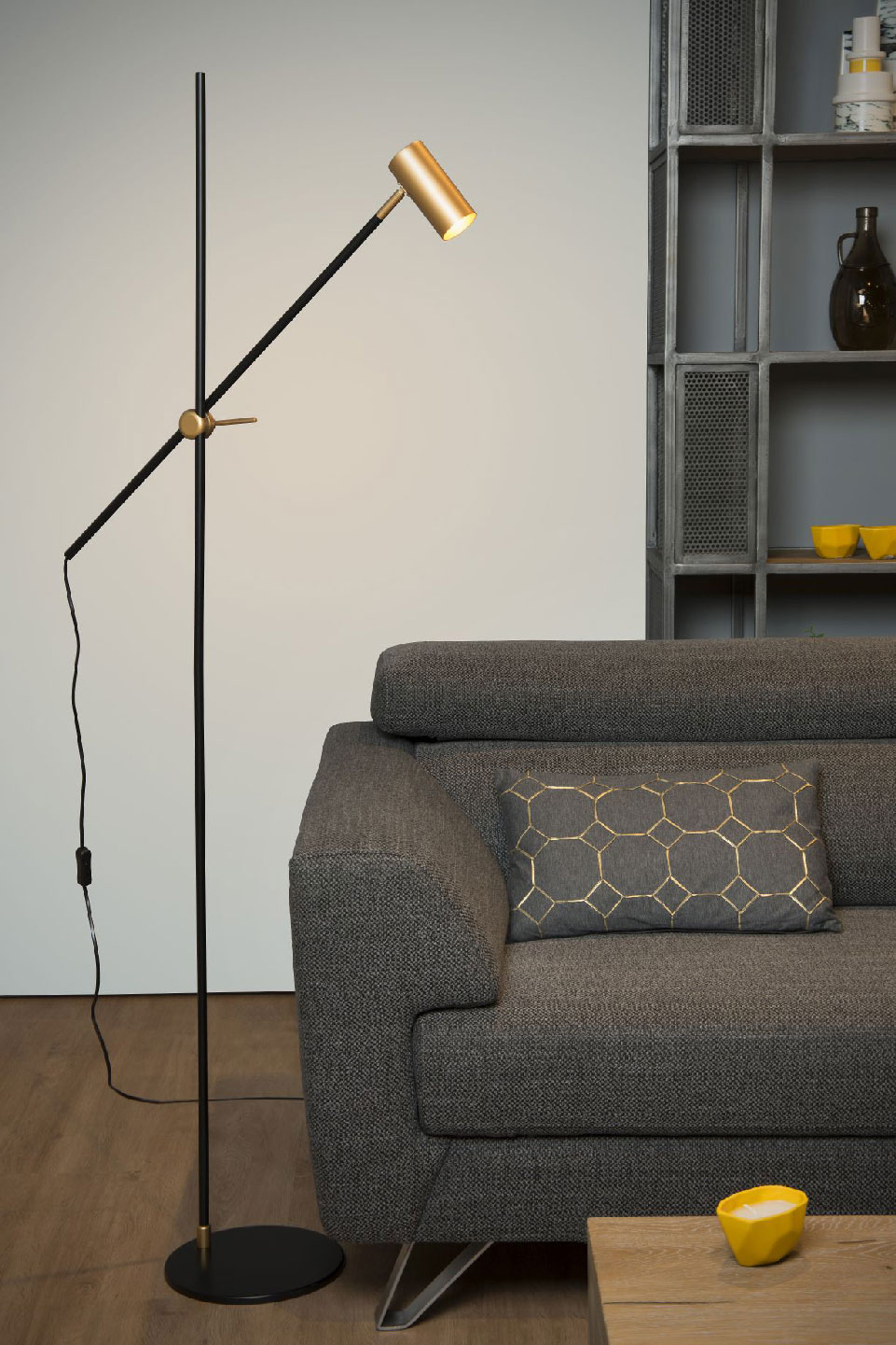 Lucide PHILINE - Floor Reading lamp - GU10 - Black